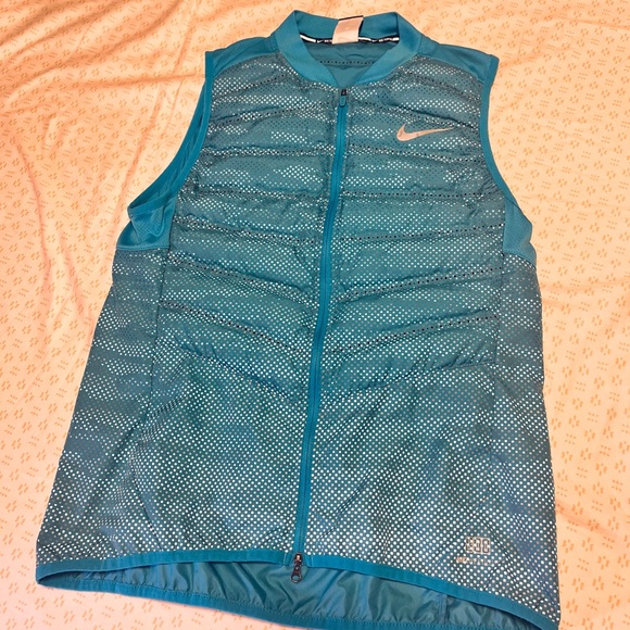 Teal blue Nike aeroloft 800 Running run vest, women’s medium - Picture 2 of 9